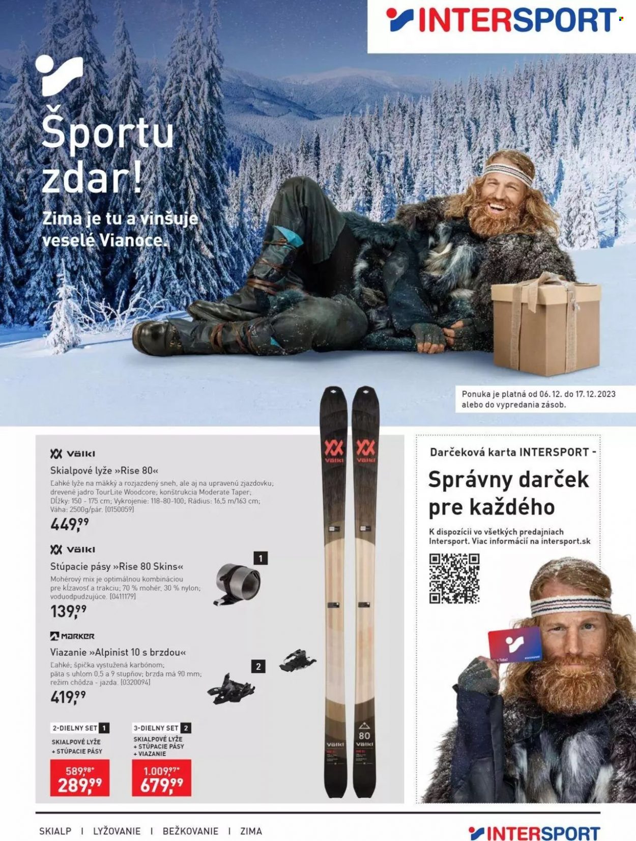 Leták Intersport - 6.12.2023 - 17.12.2023. Strana 1