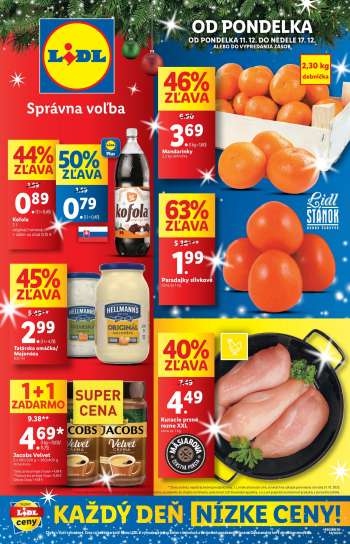 Leták Lidl - 11.12.2023 - 17.12.2023.