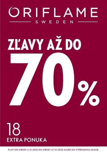 Leták Oriflame - 6.12.2023 - 27.12.2023.