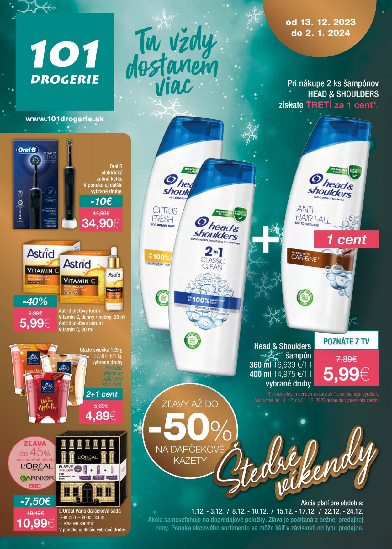 Leták 101 Drogerie - 13.12.2023 - 2.1.2024. Strana 1