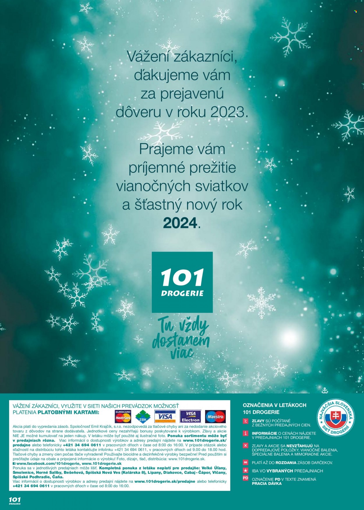 Leták 101 Drogerie - 13.12.2023 - 2.1.2024. Strana 16