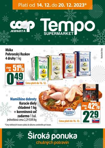 Leták COOP Jednota - 14.12.2023 - 20.12.2023.