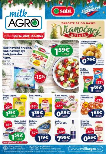 Leták Milk AGRO - 20.12.2023 - 2.1.2024.