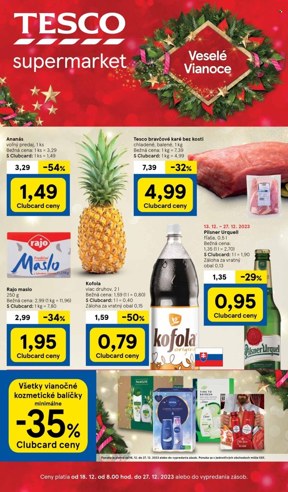 Leták TESCO supermarket - 18.12.2023 - 27.12.2023. Strana 1