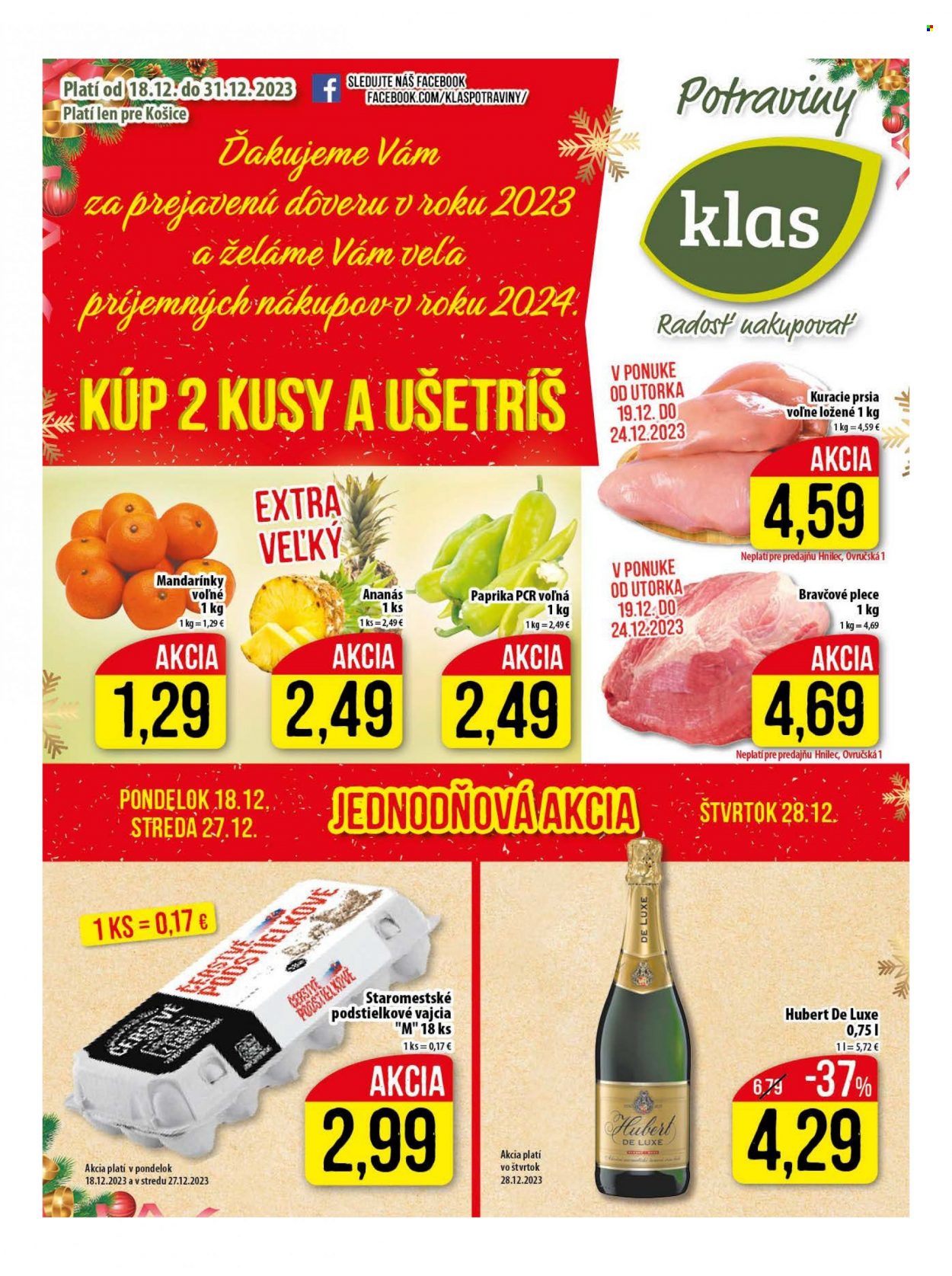 Leták Klas - 18.12.2023 - 31.12.2023. Strana 1