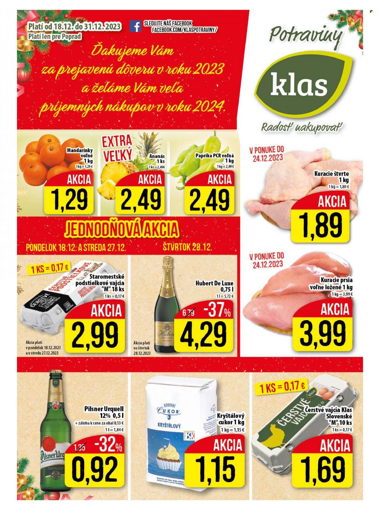 Leták Klas - 18.12.2023 - 31.12.2023. Strana 1