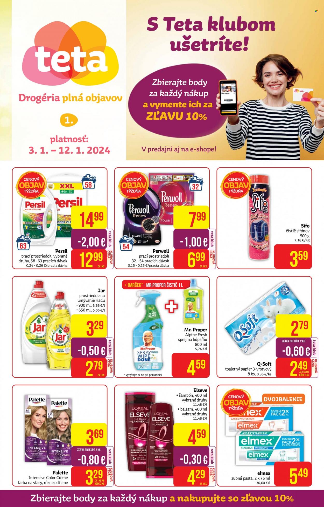 Leták Teta drogerie - 3.1.2024 - 12.1.2024. Strana 1