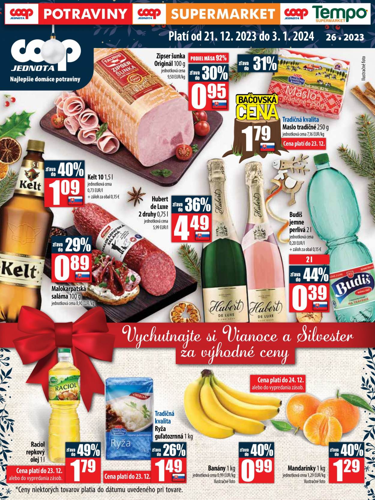 Leták COOP Jednota - 21.12.2023 - 3.1.2024. Strana 1