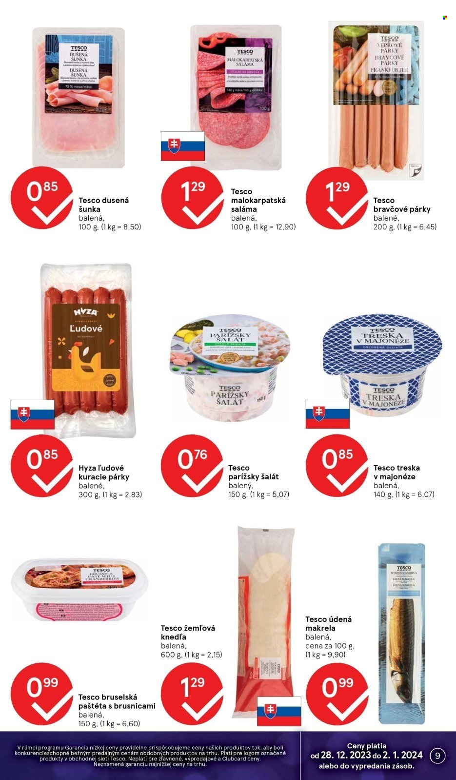 Leták TESCO supermarket - 28.12.2023 - 2.1.2024. Strana 9