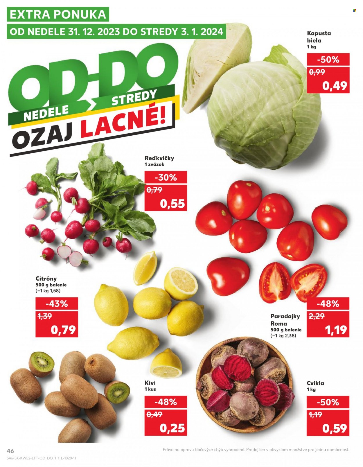 Leták Kaufland - 28.12.2023 - 3.1.2024. Strana 46