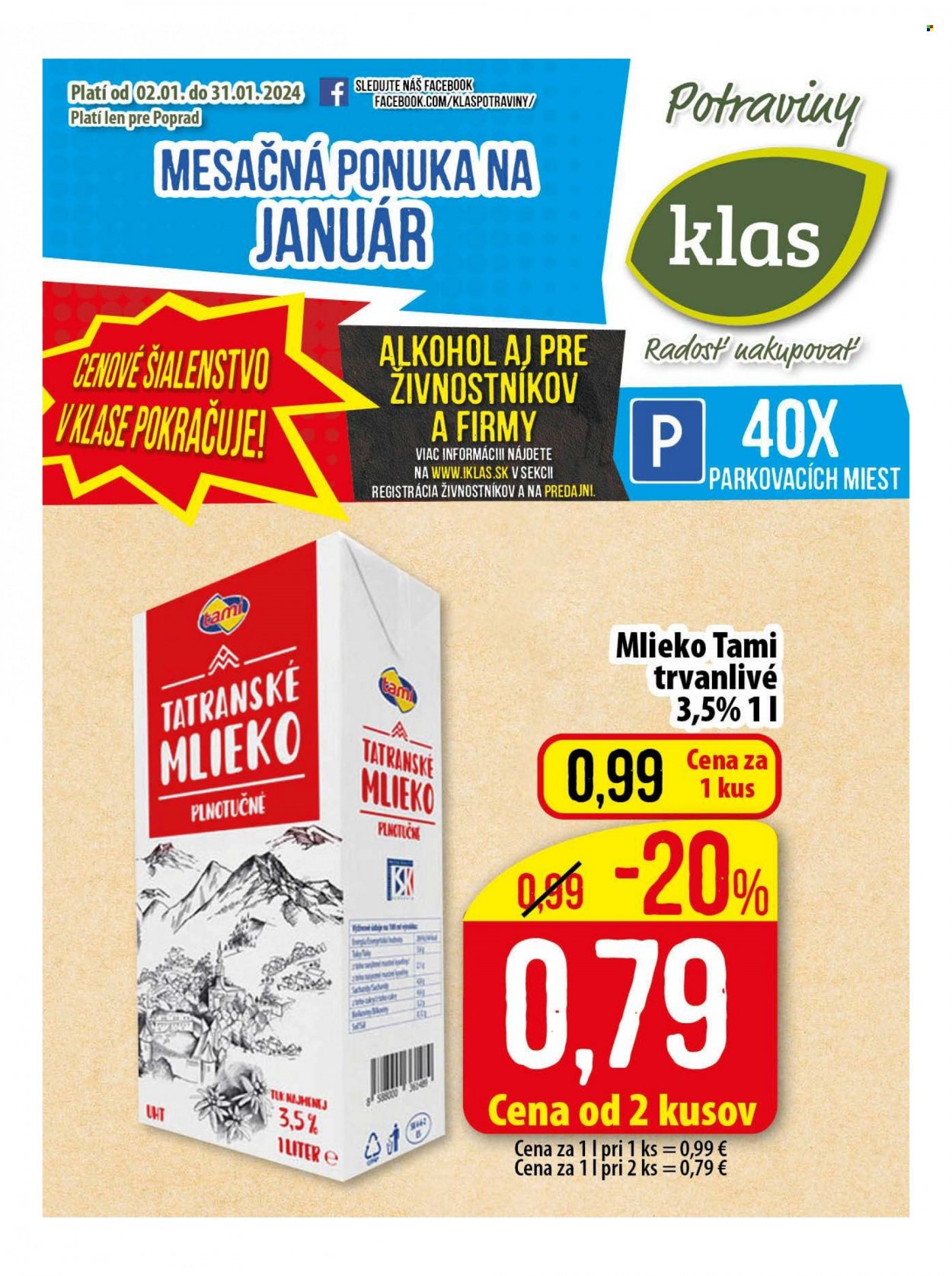 Leták Klas - 2.1.2024 - 31.1.2024. Strana 1