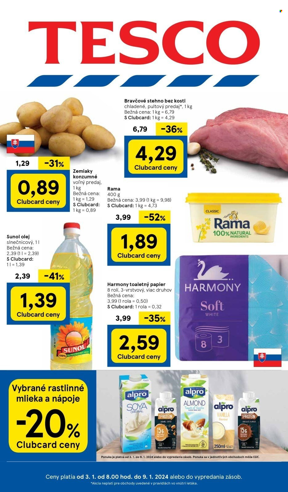 Leták TESCO - 3.1.2024 - 9.1.2024. Strana 1
