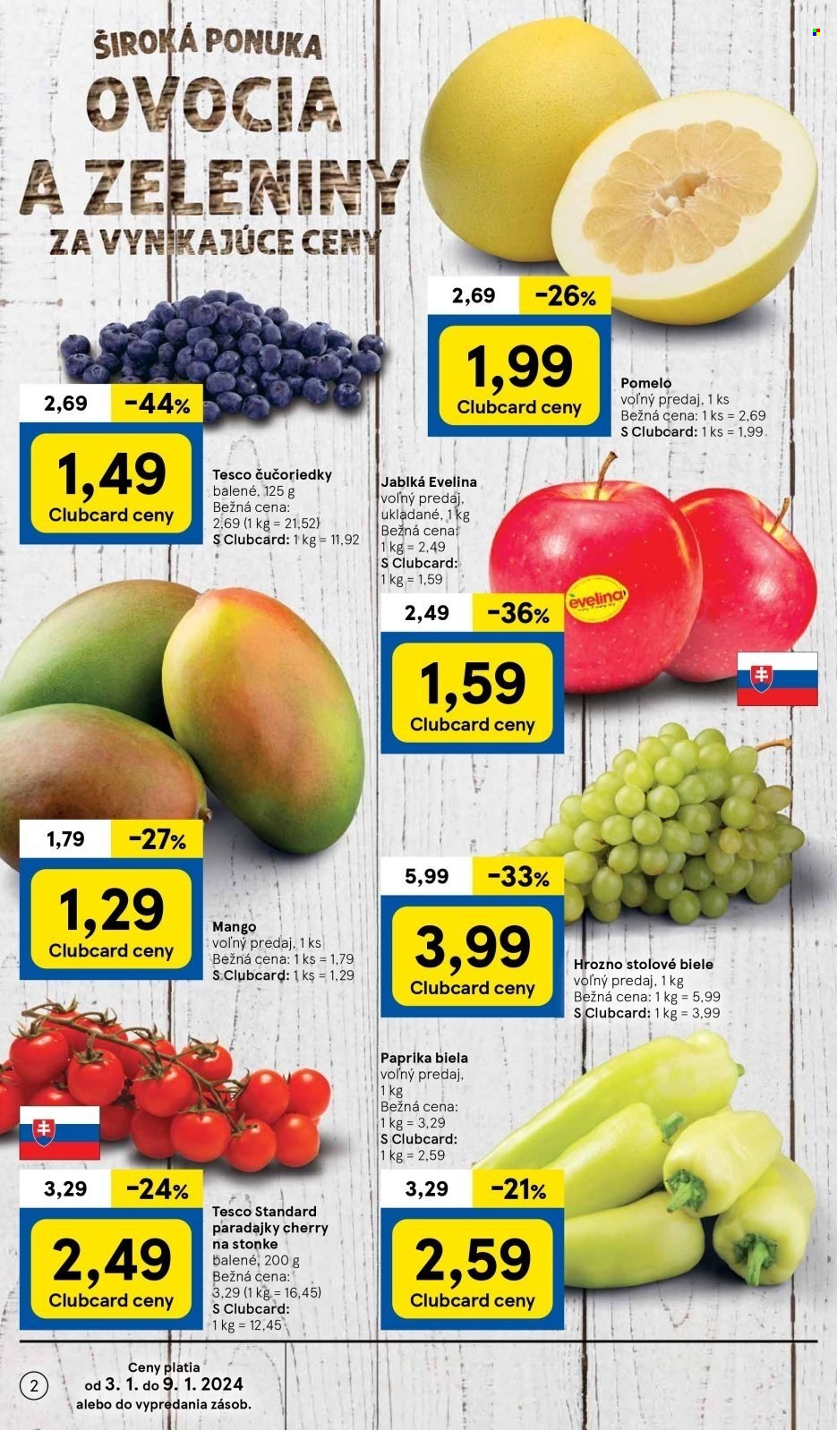 Leták TESCO - 3.1.2024 - 9.1.2024. Strana 2