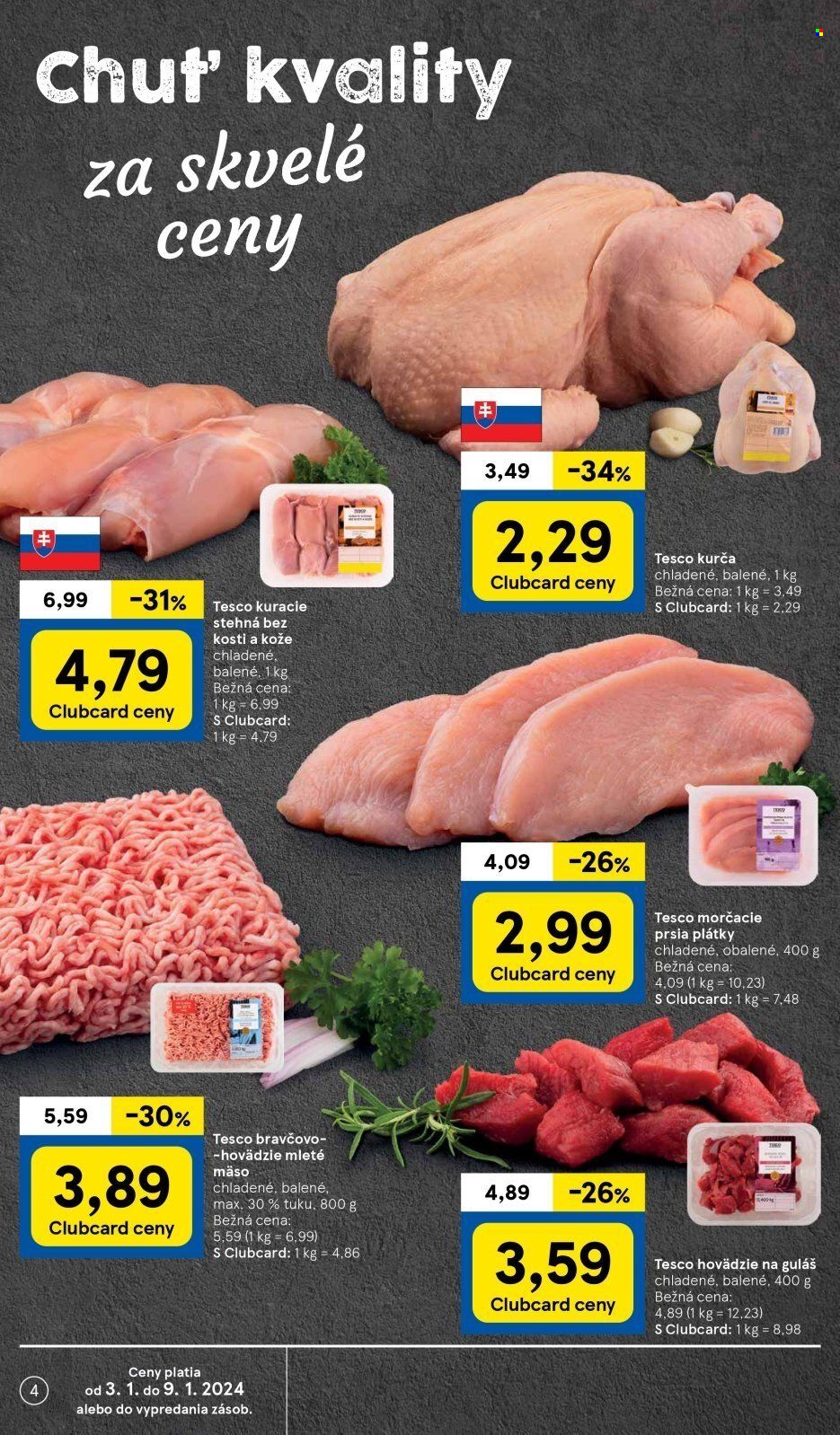 Leták TESCO - 3.1.2024 - 9.1.2024. Strana 4