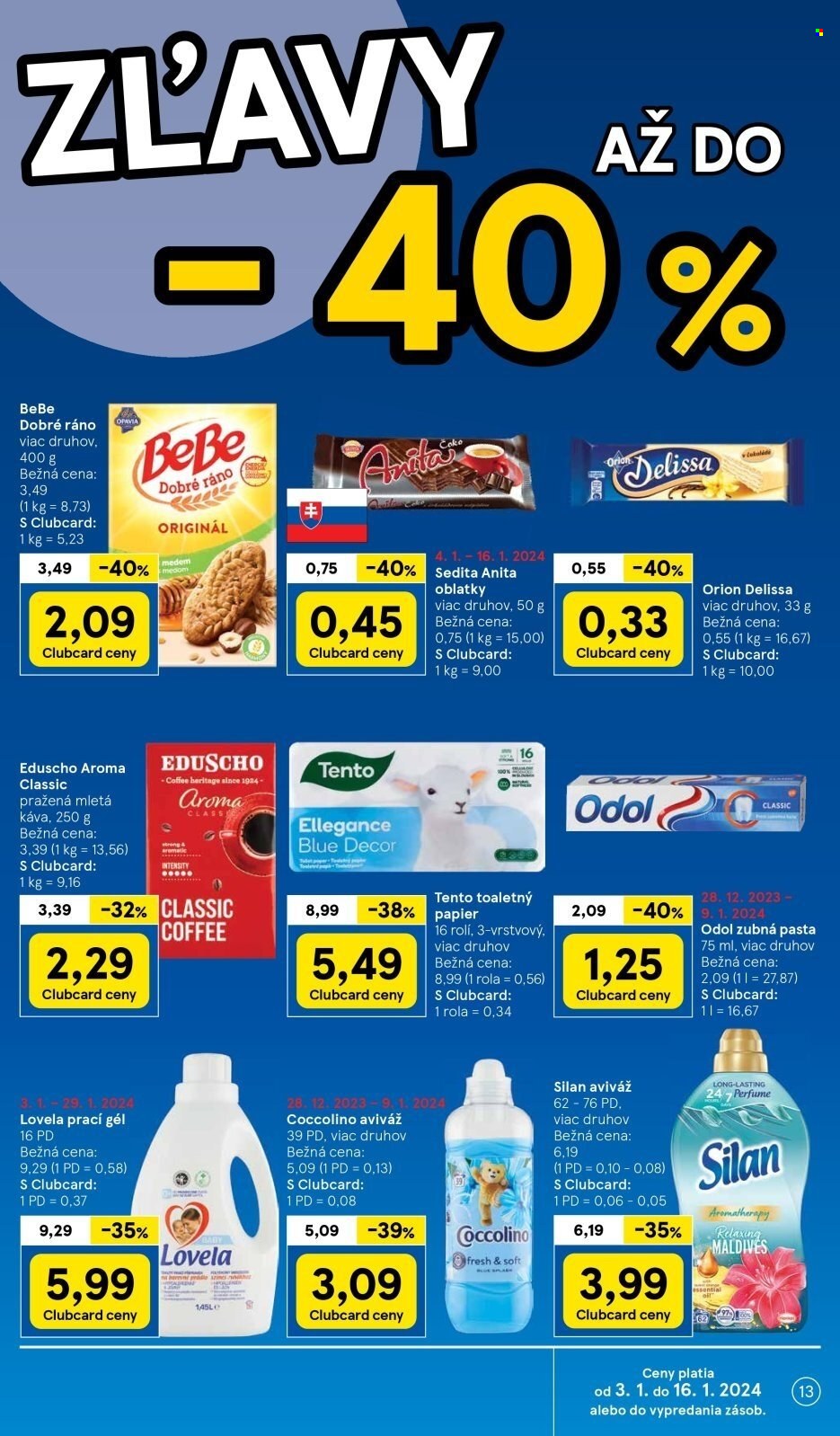 Leták TESCO - 3.1.2024 - 9.1.2024. Strana 13