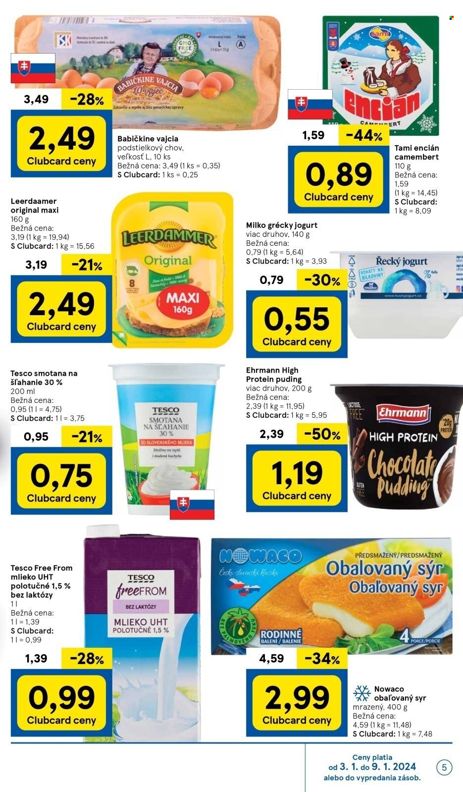 Leták TESCO supermarket - 3.1.2024 - 9.1.2024. Strana 5