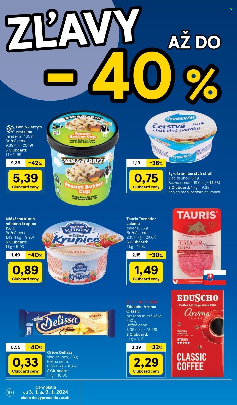 Leták TESCO supermarket - 3.1.2024 - 9.1.2024. Strana 10