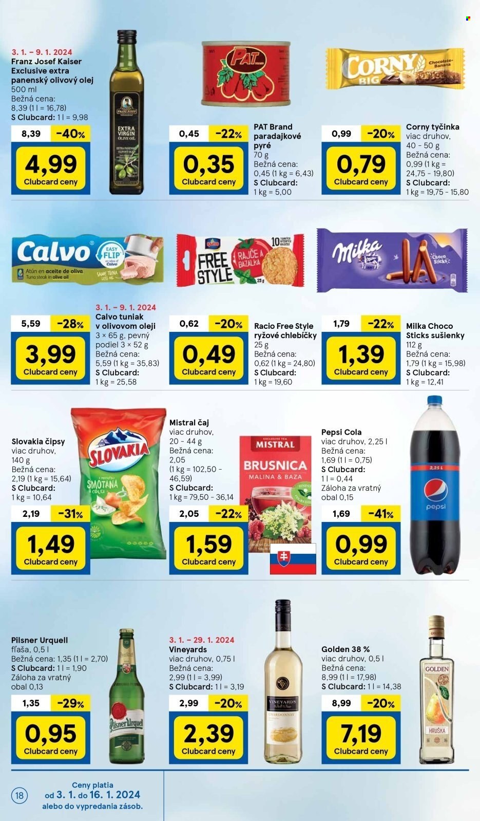Leták TESCO supermarket - 3.1.2024 - 9.1.2024. Strana 18