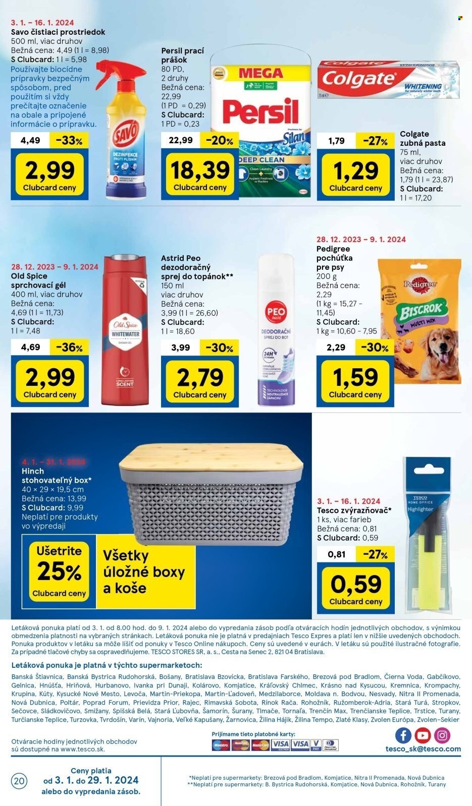 Leták TESCO supermarket - 3.1.2024 - 9.1.2024. Strana 20