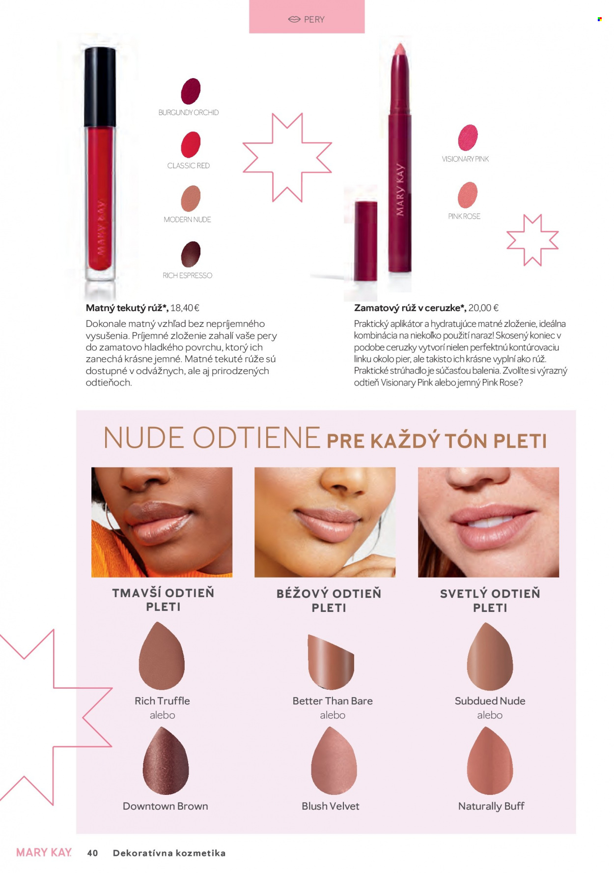 Leták Mary Kay. Strana 40