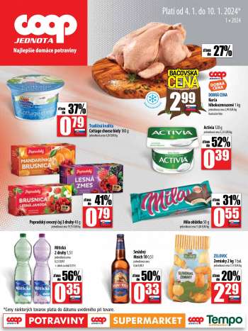 Leták COOP Jednota - 4.1.2024 - 10.1.2024.