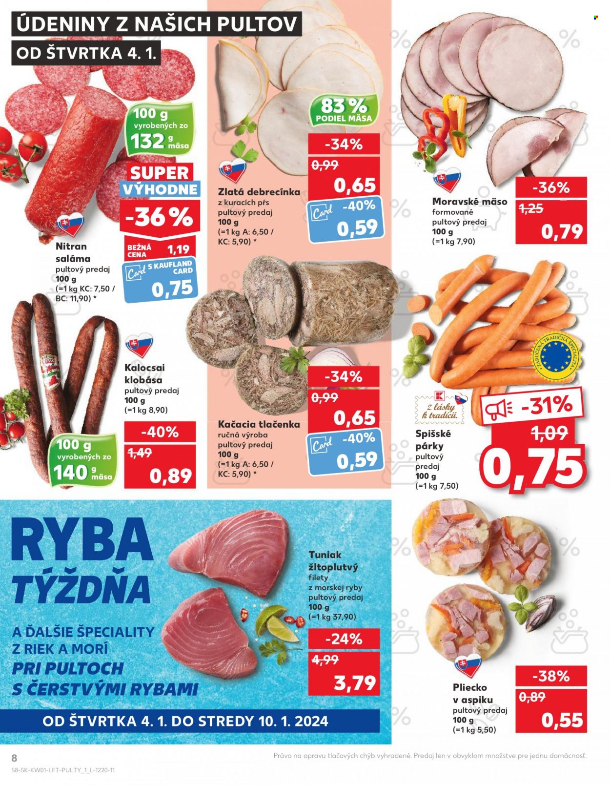 Leták Kaufland - 4.1.2024 - 10.1.2024. Strana 8