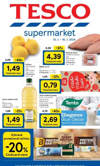 Leták TESCO supermarket - 10.1.2024 - 16.1.2024.