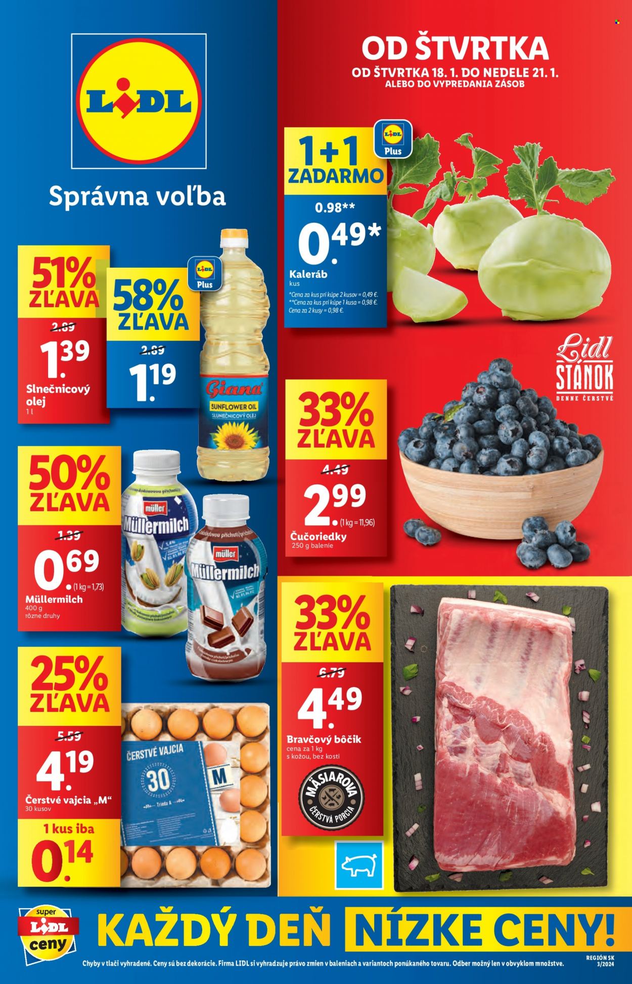 Leták Lidl - 18.1.2024 - 21.1.2024. Strana 1