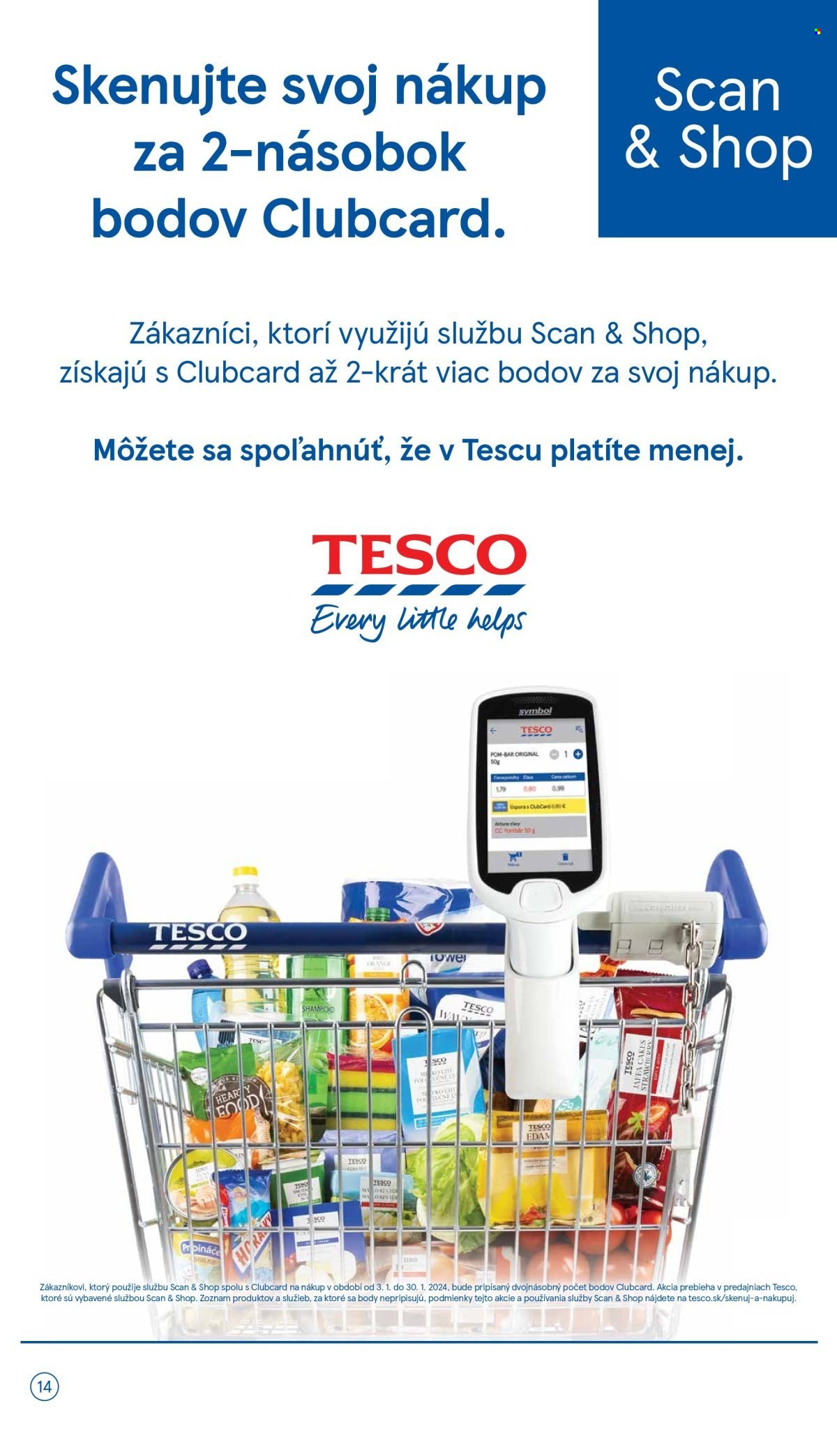 Leták TESCO supermarket - 17.1.2024 - 23.1.2024. Strana 14