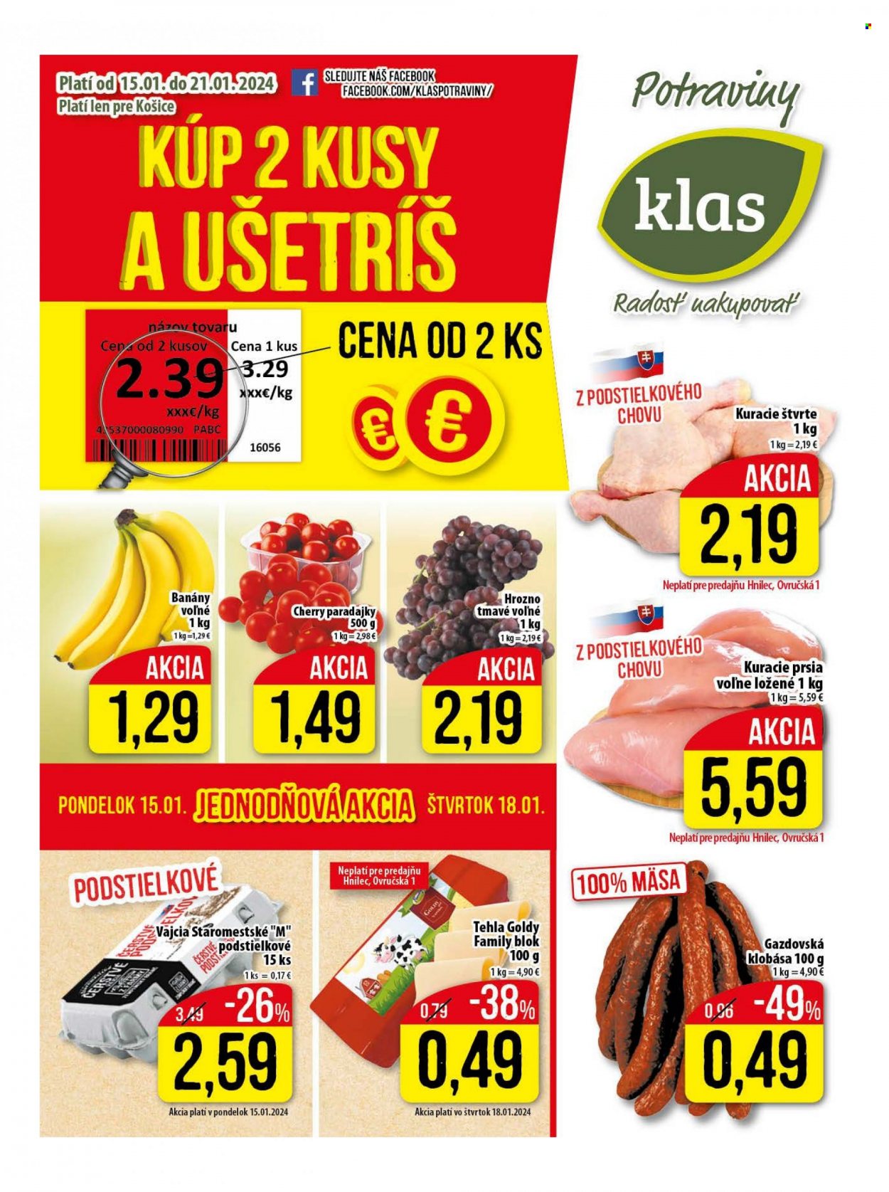 Leták Klas - 15.1.2024 - 21.1.2024. Strana 1