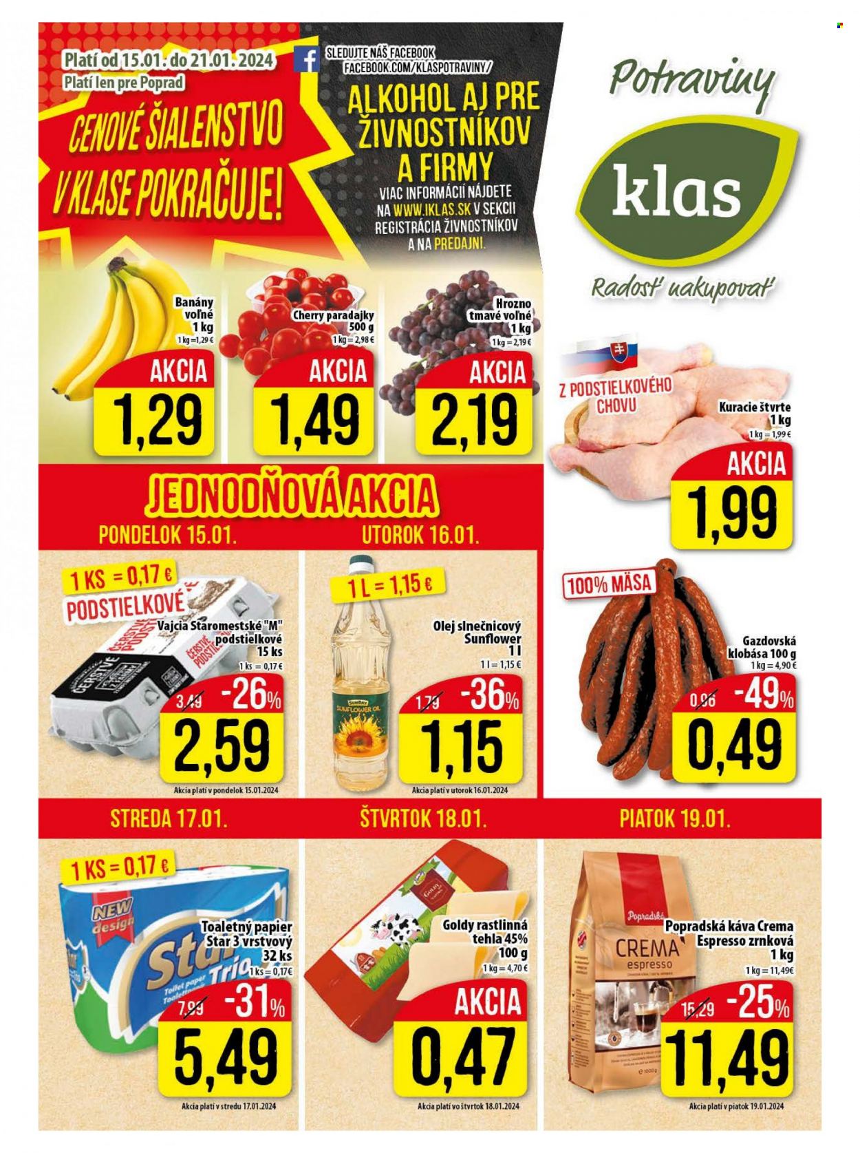 Leták Klas - 15.1.2024 - 21.1.2024. Strana 1