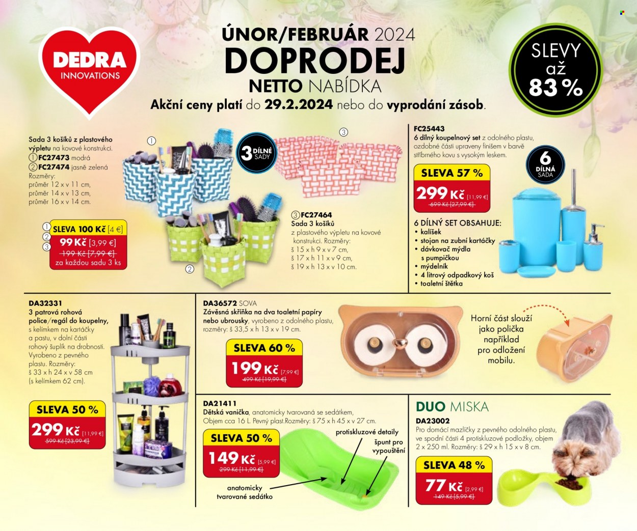 Leták Dedra - 1.2.2024 - 29.2.2024. Strana 1