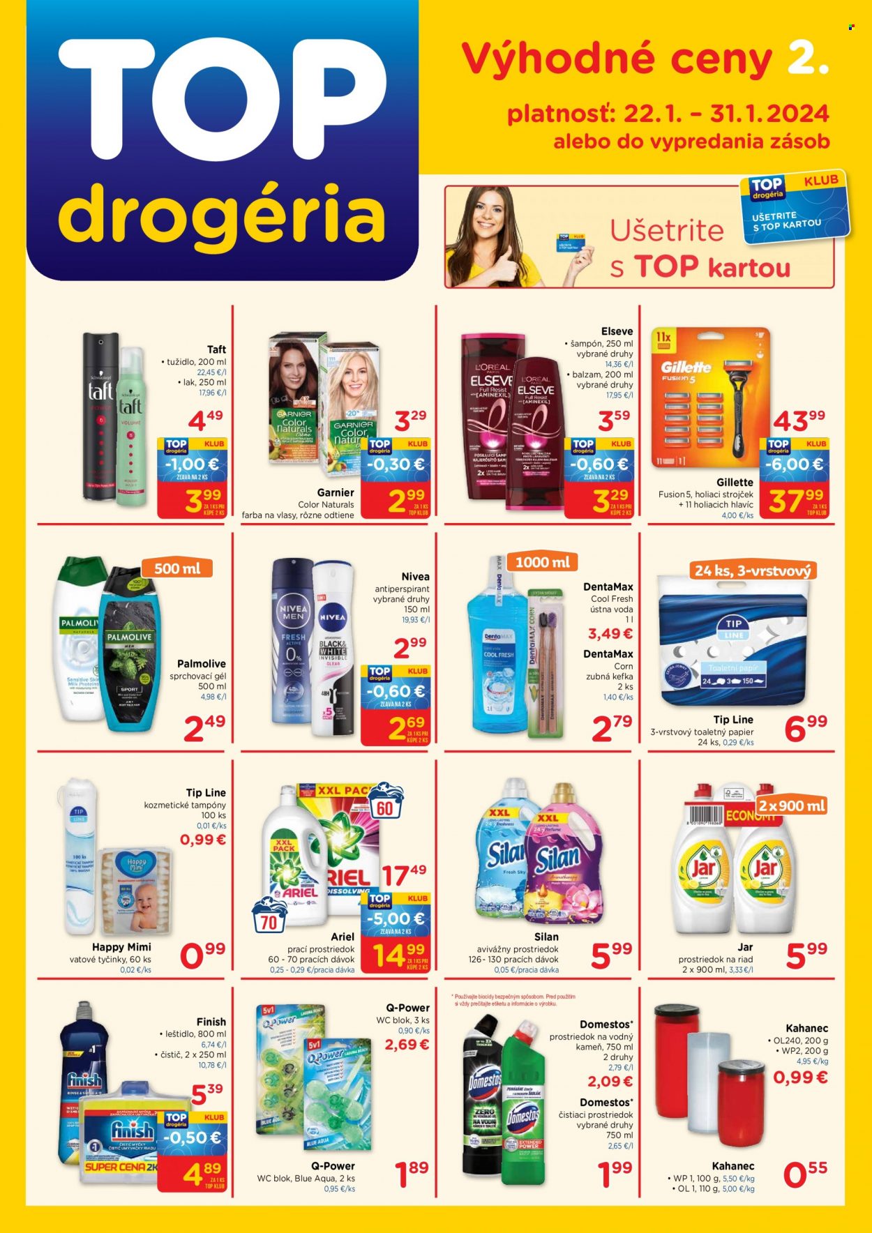 Leták TOP drogéria - 22.1.2024 - 31.1.2024. Strana 1