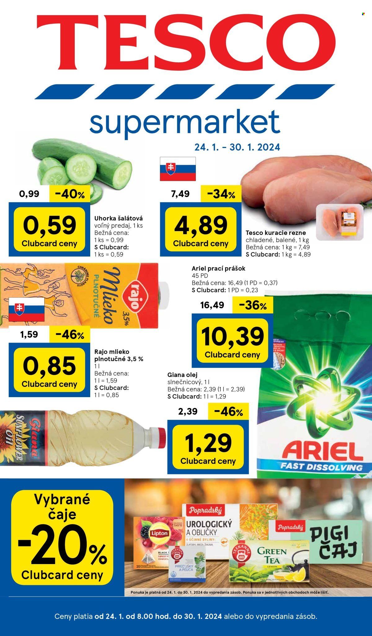Leták TESCO supermarket - 24.1.2024 - 30.1.2024. Strana 1