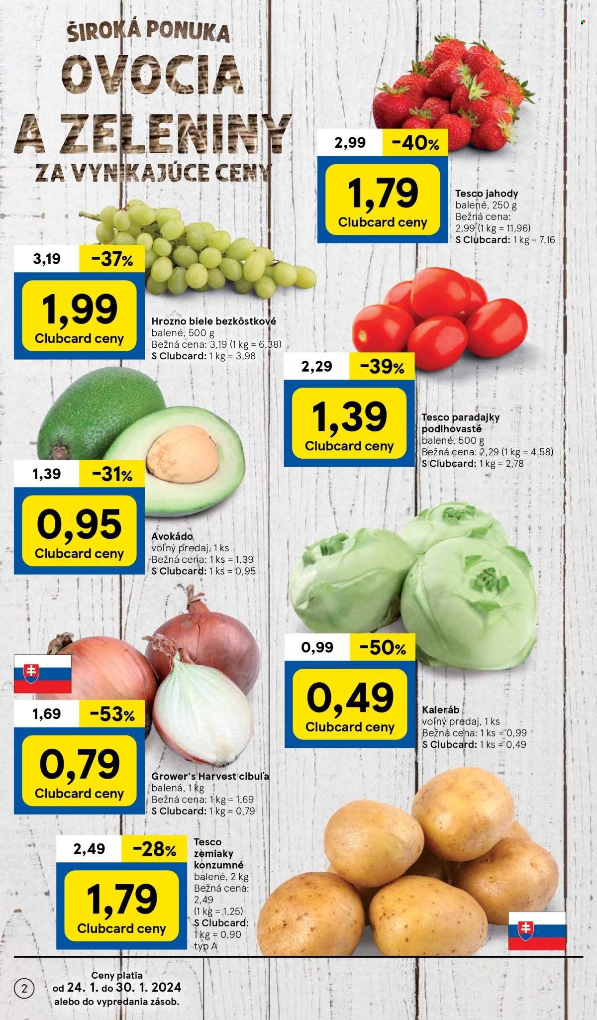 Leták TESCO supermarket - 24.1.2024 - 30.1.2024. Strana 2