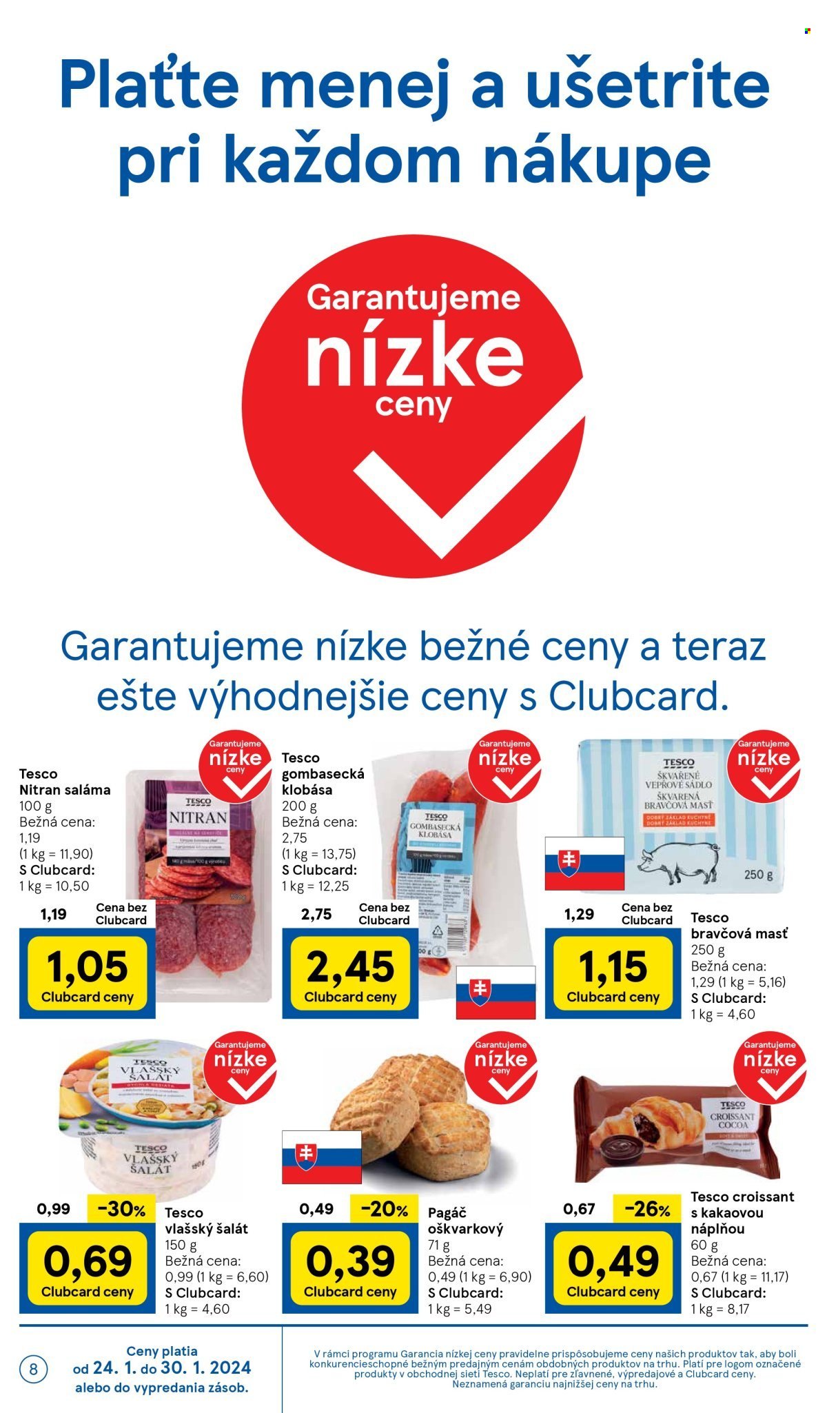 Leták TESCO supermarket - 24.1.2024 - 30.1.2024. Strana 8