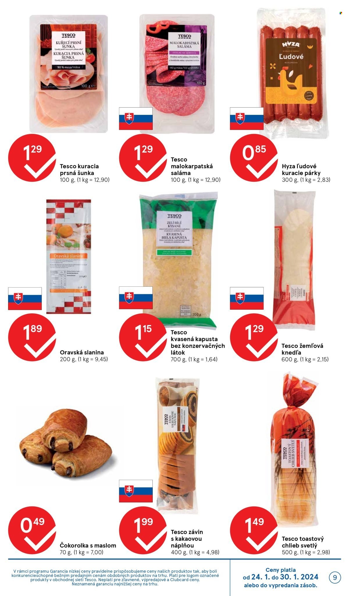 Leták TESCO supermarket - 24.1.2024 - 30.1.2024. Strana 9