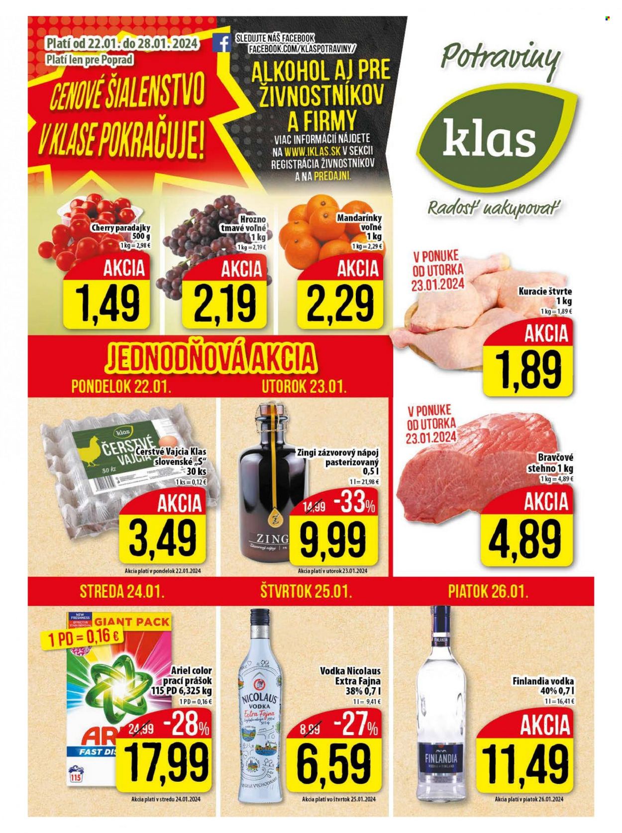 Leták Klas - 22.1.2024 - 28.1.2024. Strana 1