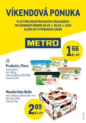 Leták Metro - 25.1.2024 - 28.1.2024.