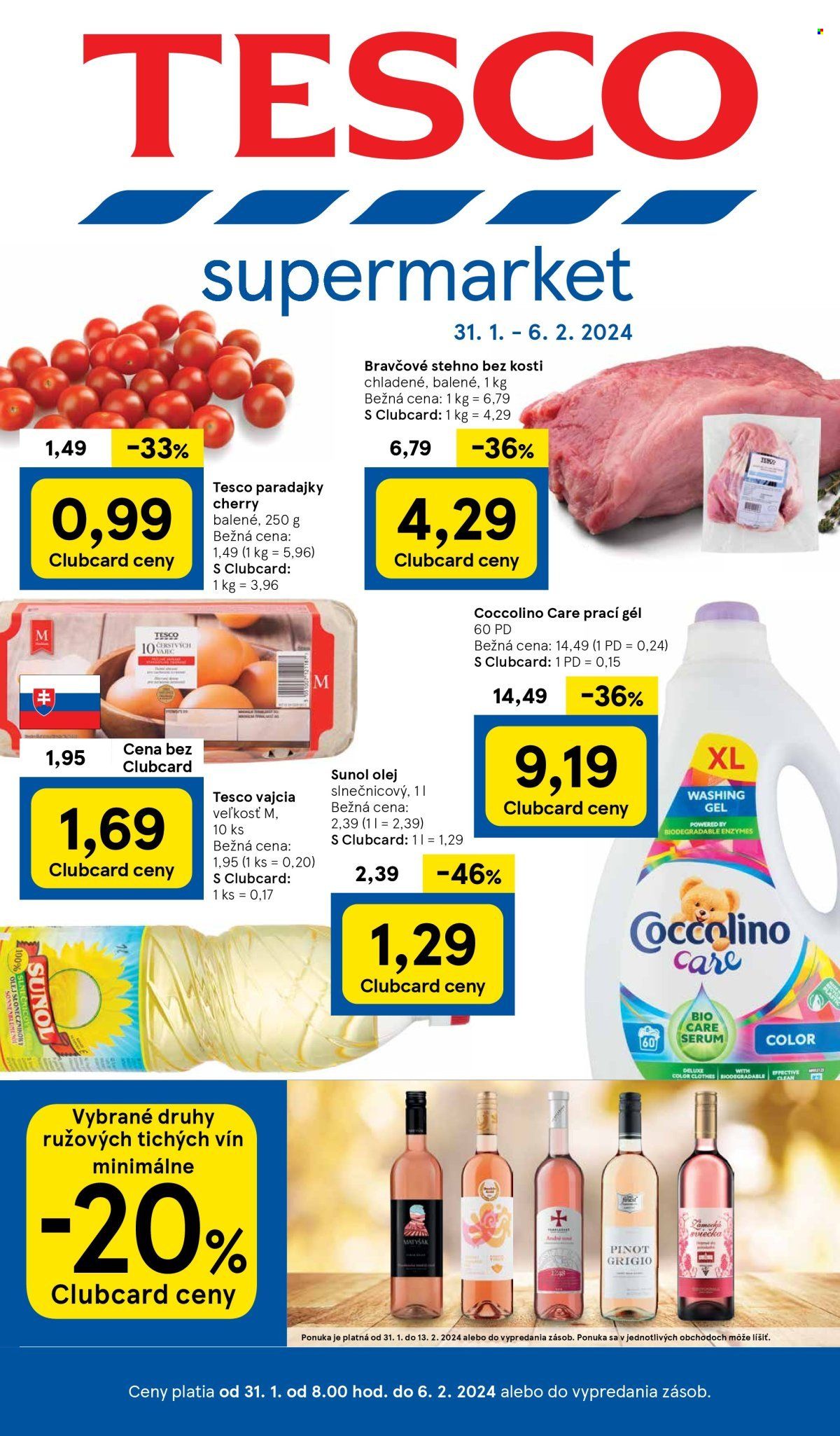 Leták TESCO supermarket - 31.1.2024 - 6.2.2024. Strana 1
