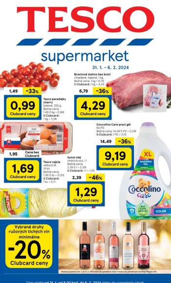 Leták TESCO supermarket - 31.1.2024 - 6.2.2024.