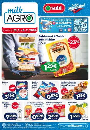 Leták Milk AGRO - 31.1.2024 - 6.2.2024.