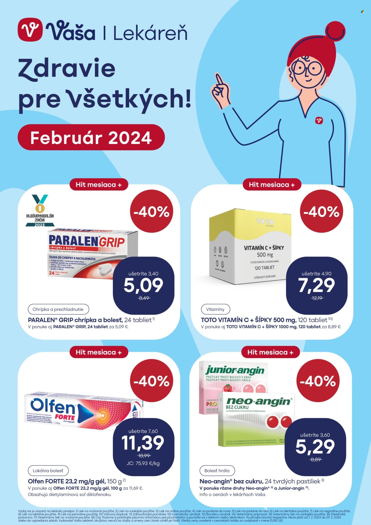 Leták Vaša lekáreň - 1.2.2024 - 29.2.2024. Strana 1