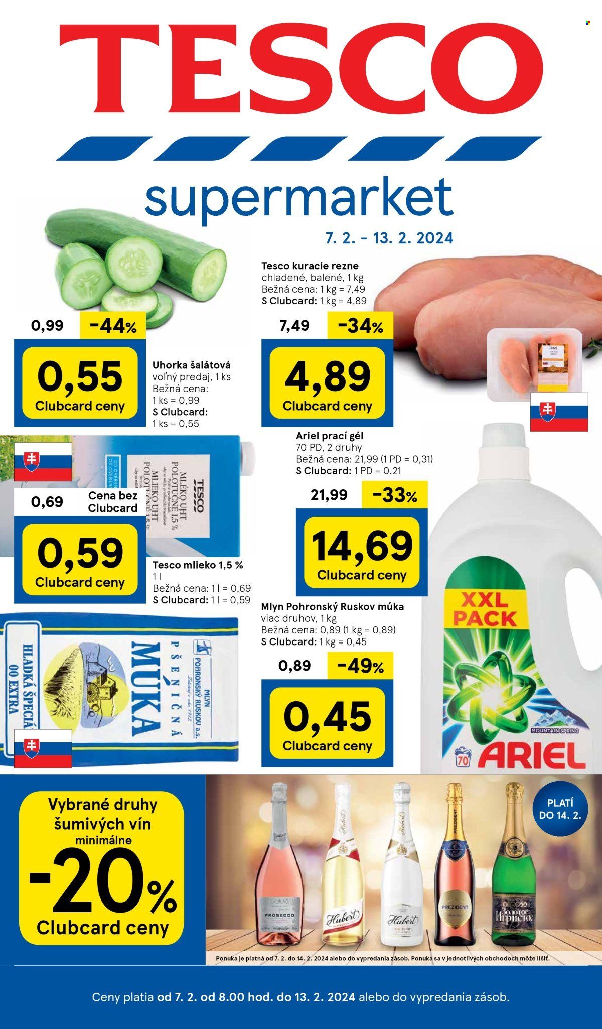 Leták TESCO supermarket - 7.2.2024 - 13.2.2024. Strana 1