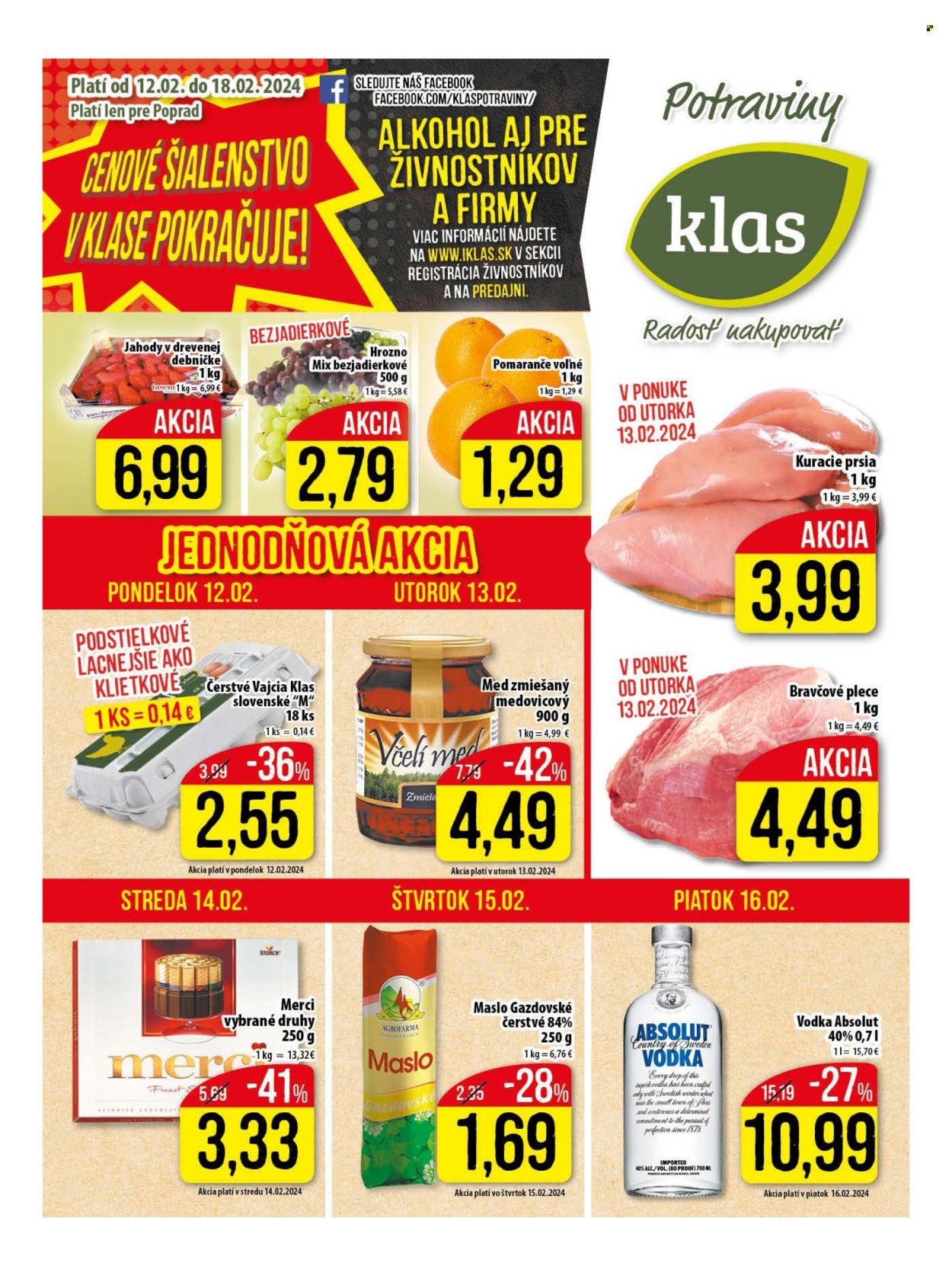 Leták Klas - 12.2.2024 - 18.2.2024. Strana 1