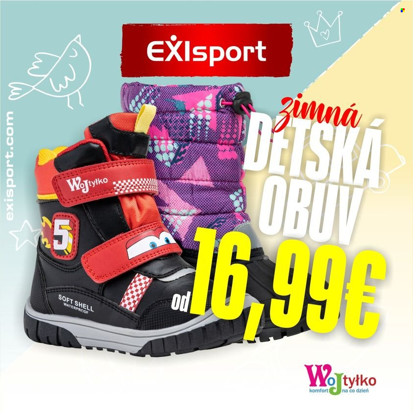 Leták Exisport. Strana 1