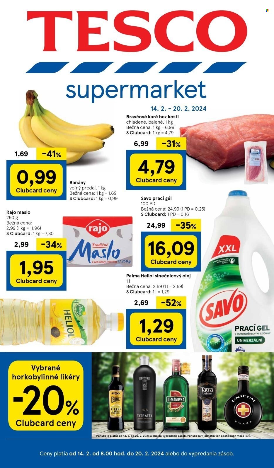 Leták TESCO supermarket - 14.2.2024 - 20.2.2024. Strana 1