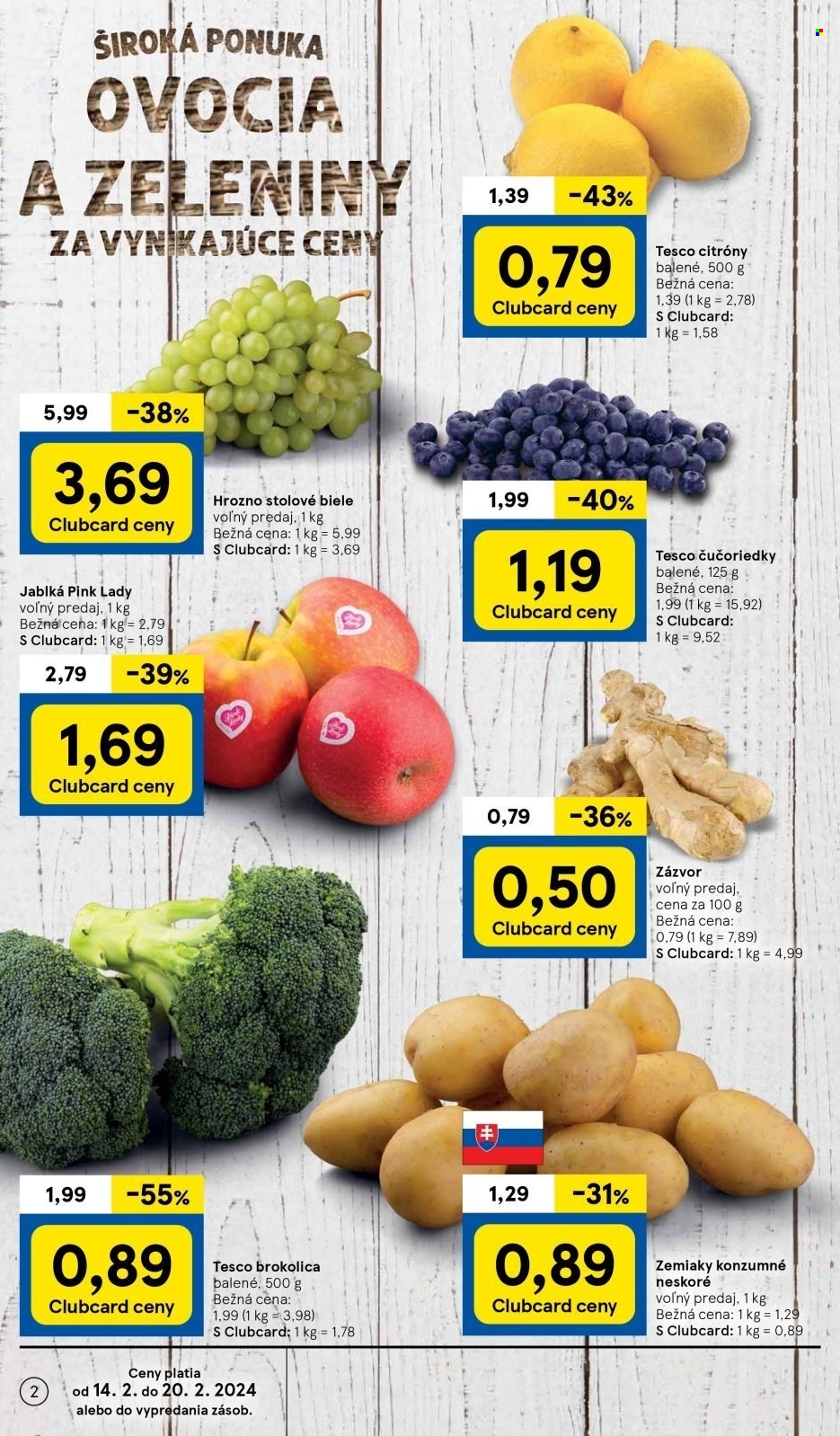 Leták TESCO supermarket - 14.2.2024 - 20.2.2024. Strana 2