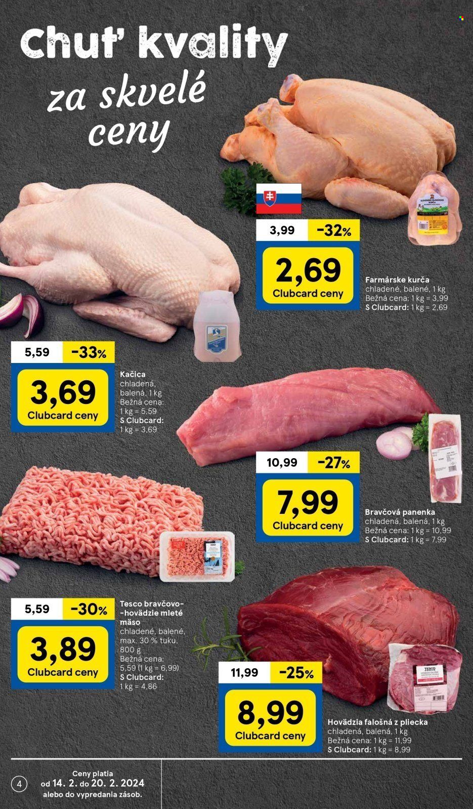 Leták TESCO supermarket - 14.2.2024 - 20.2.2024. Strana 4