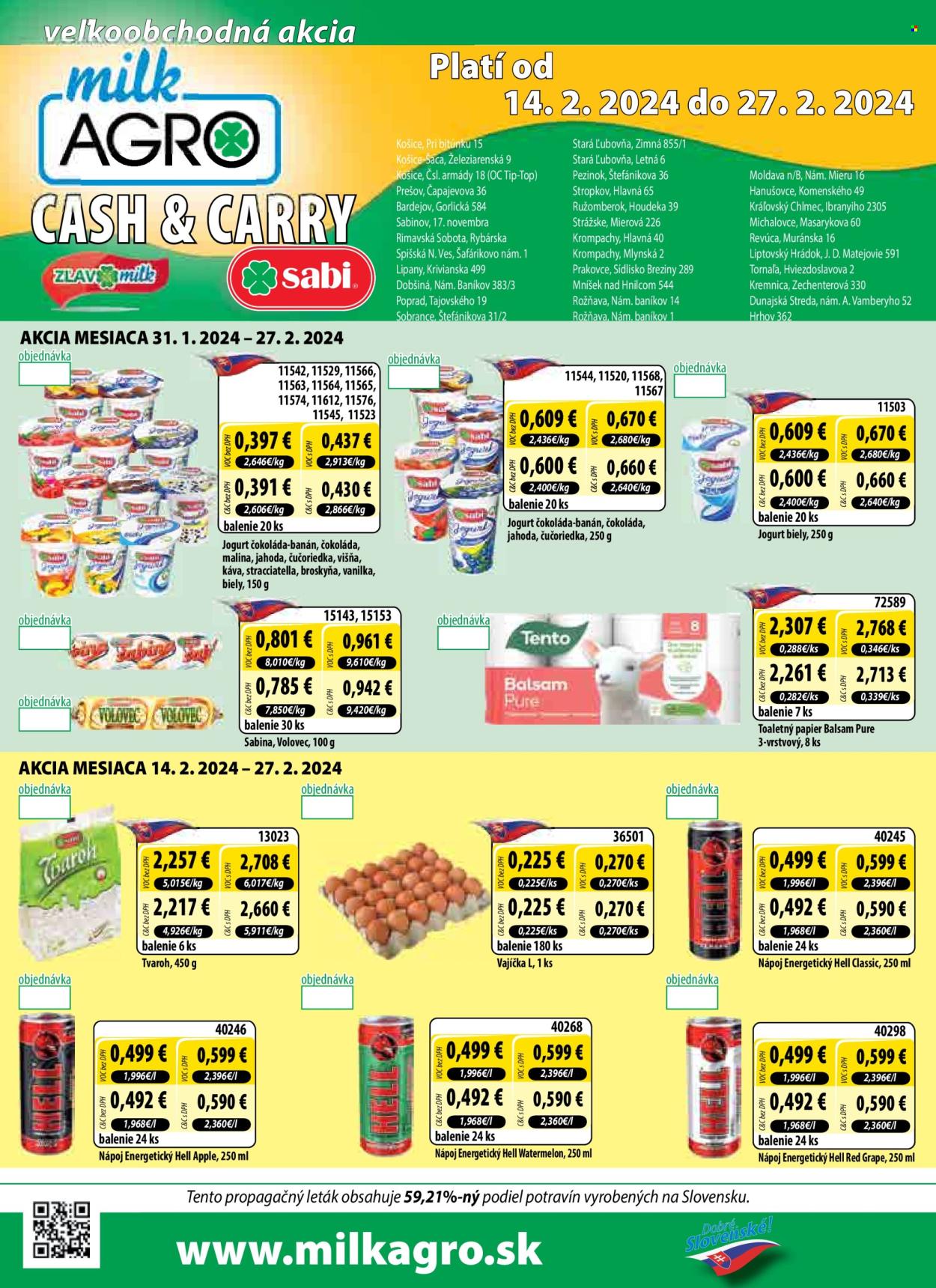 Leták Milk AGRO - 14.2.2024 - 27.2.2024. Strana 1